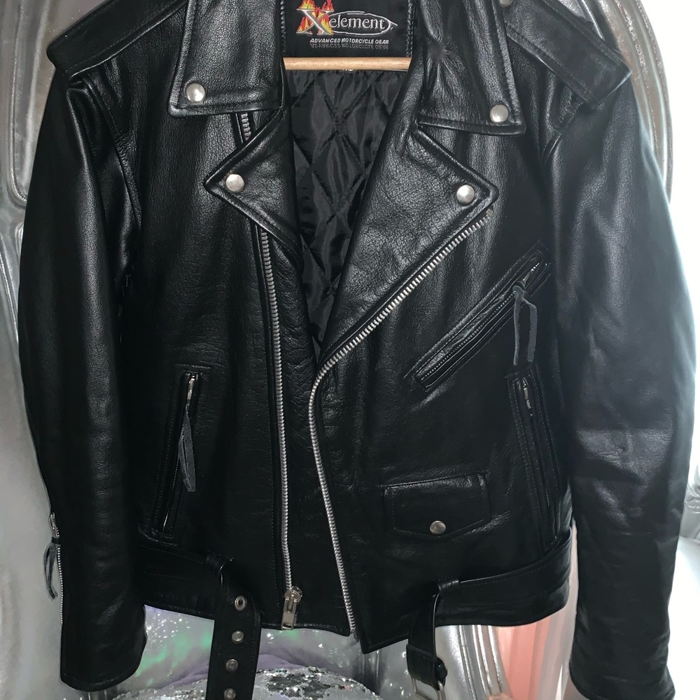 Real Leather Biker Jacket/ coat